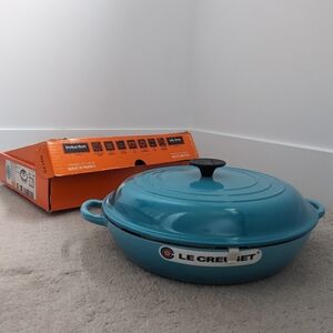Le Creuset Shallow Braiser 30cm Carribean Teal, NWB, Discontinued Color